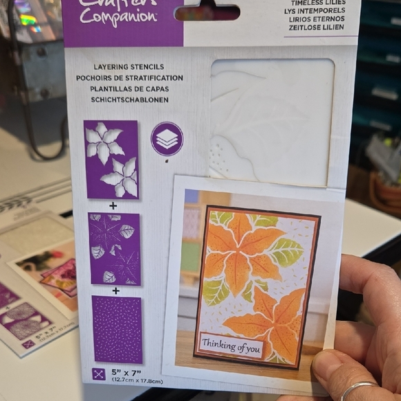 Crafter's Companion Lot Of 2 Layering Stencils - NEW - Picture 2 of 3